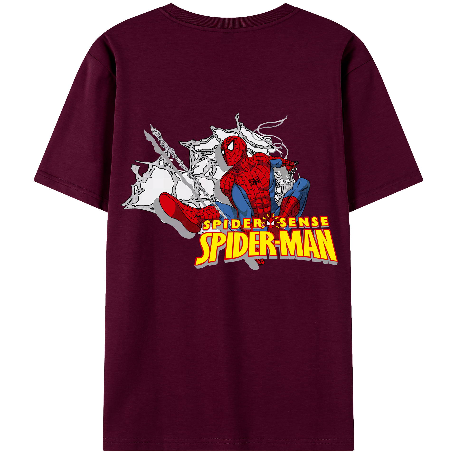 （画像用） Spider Man スパイダーマン レディース半袖Tシャツ(バックプリント)